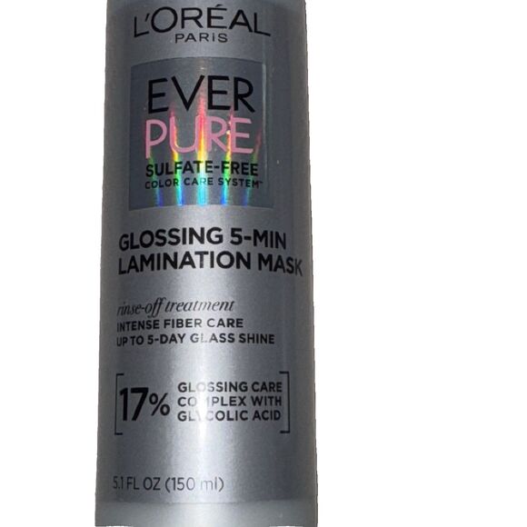 Loreal Ever Pure Glossing 5 Min Lamination Mask Sulfate Free Bundle of 2 New - Picture 2 of 5